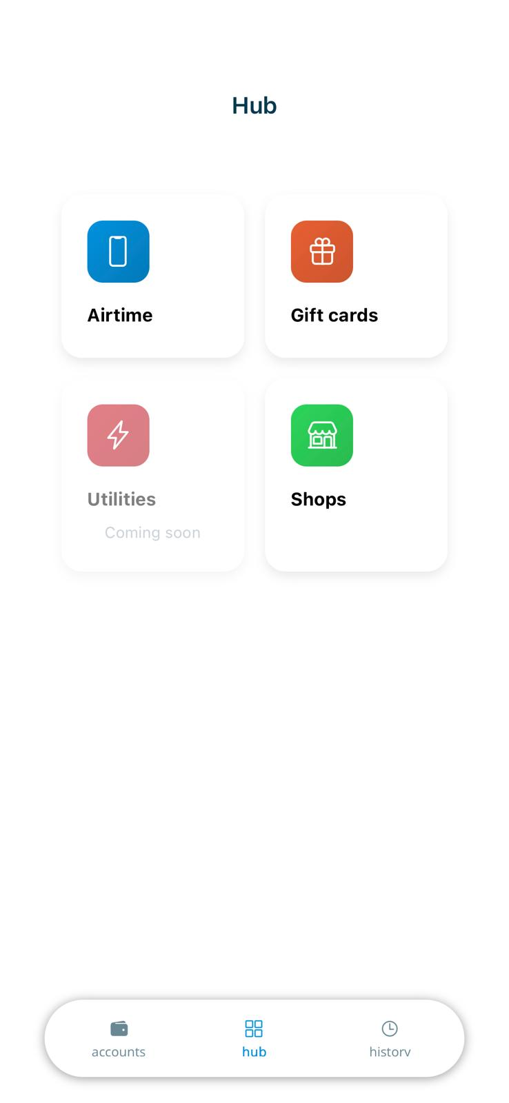 Top-ups and services in ebioro