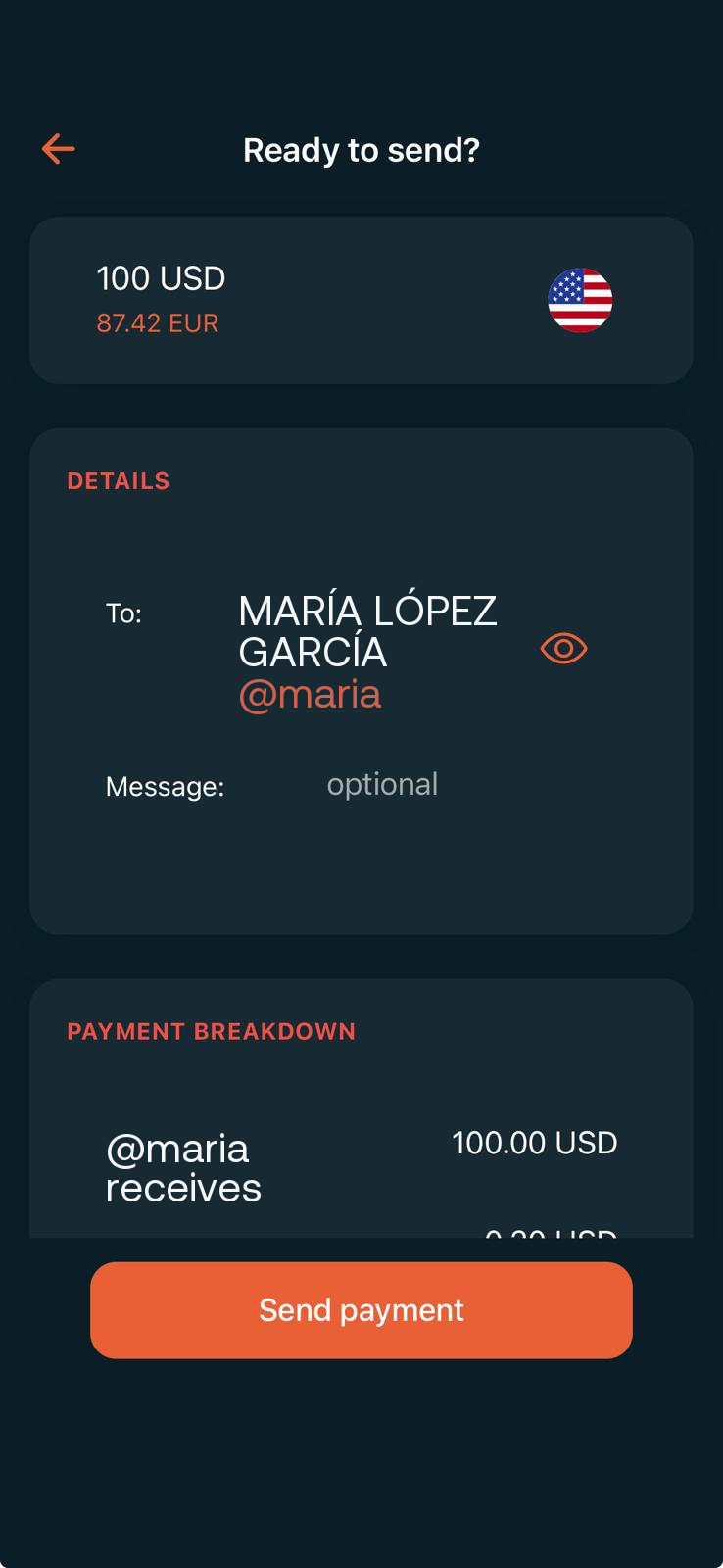 Send money with ebioro