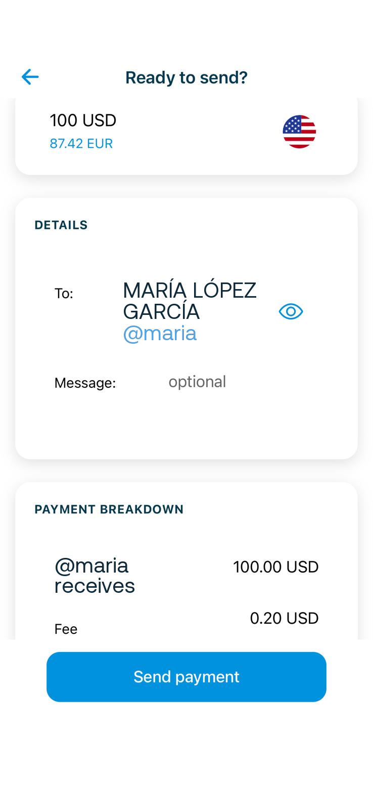 Send money with ebioro